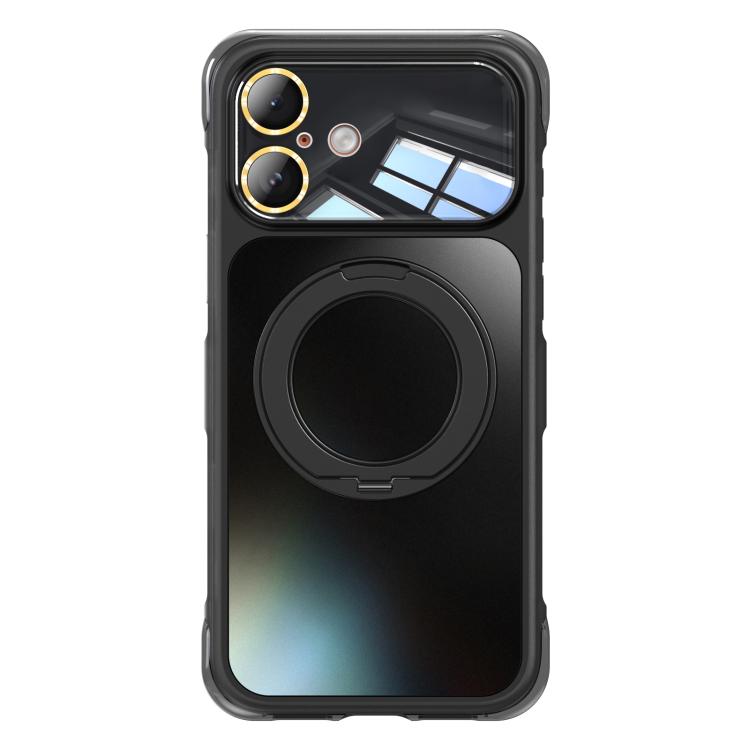Supporto in metallo AG, girevole, antiurto, custodia magnetica per telefono con airbag., For iPhone 16 Pro, For iPhone 16