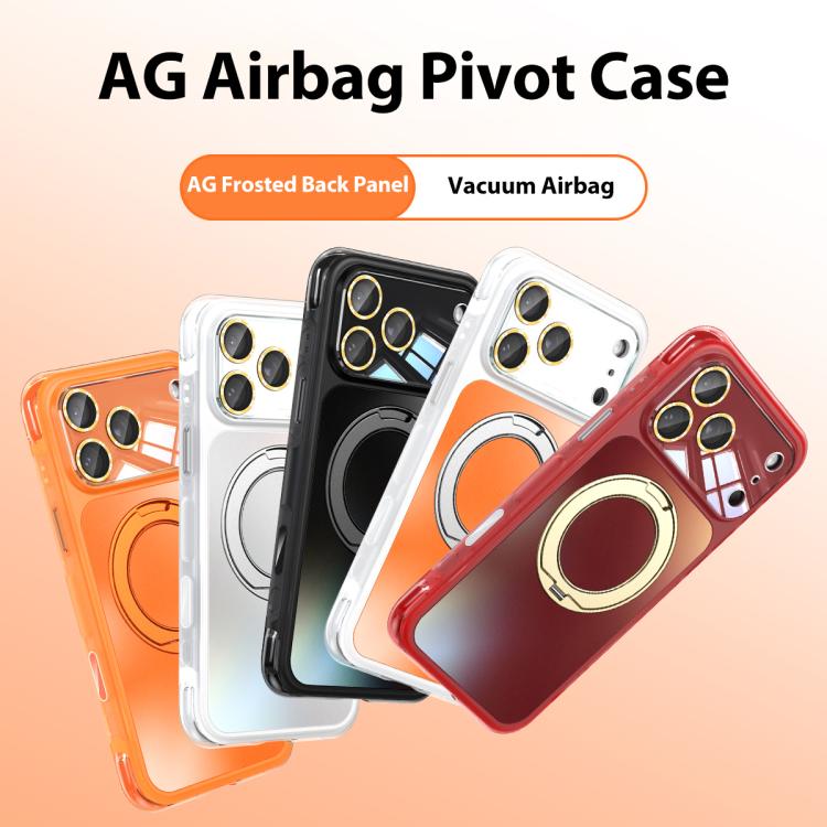 Supporto in metallo AG, girevole, antiurto, custodia magnetica per telefono con airbag., For iPhone 16 Pro, For iPhone 16