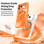 Supporto in metallo AG, girevole, antiurto, custodia magnetica per telefono con airbag., For iPhone 17 Pro Max, For iPhone 17 Pro, For iPhone 17, For iPhone 16 Pro Max