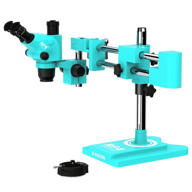 Microscopio industriale stereo trinoculare ad alta definizione RF4 RF-6565TVW con zoom continuo 6,5-65X., RF-6565TVW
