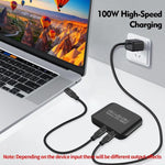 Splitter video USB-C a HDMI 4K 60Hz con porta PD