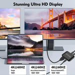 Splitter video USB-C a HDMI 4K 60Hz con porta PD