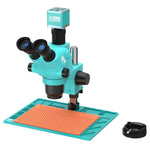 RF4 RF-6565-PO4-4K Microscopio stereoscopico trinoculare zoom 6,5X-65X con telecamera 4K Ultra HD e base PO4, RF-6565-PO4-4K