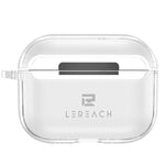 Custodia per auricolari wireless LeReach Mega Series Transparent Edition con gancio, For AirPods Pro 3