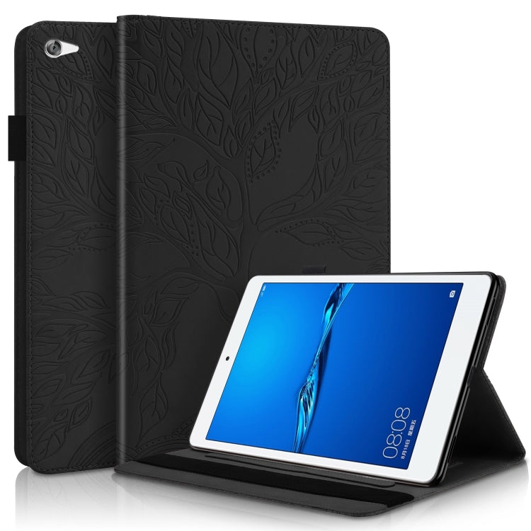 Custodia in pelle con apertura orizzontale serie Life Tree con supporto, slot per schede e slot per penna, For Huawei Mediapad M5 Lite / C5 10.1 inch, For Huawei MatePad 10.4 inch, For Huawei MediaPad M5 10.8 inch, For Huawei MediaPad T5 10.1 inch