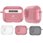 Custodia per auricolari wireless LeReach Mega Series Transparent Edition con gancio, For AirPods Pro 3