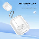 Custodia per auricolari wireless LeReach Mega Series Transparent Edition con gancio, For AirPods Pro 3