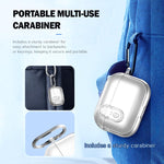 Custodia per auricolari wireless LeReach Mega Series Transparent Edition con gancio, For AirPods Pro 3