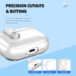 Custodia per auricolari wireless LeReach Mega Series Transparent Edition con gancio, For AirPods Pro 3