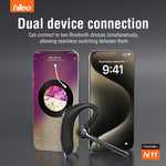 Auricolare in-ear wireless Hileo Hi11 con gancio singolo per chiamate in vivavoce e riduzione del rumore.