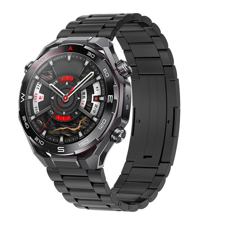 Cinturino per orologio in acciaio inossidabile con chiusura pieghevole a tre perline, For Huawei Watch Ultimate 2