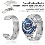 Cinturino per orologio in acciaio inossidabile con chiusura pieghevole a tre perline, For Huawei Watch Ultimate 2