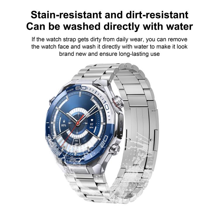 Cinturino per orologio in acciaio inossidabile con chiusura pieghevole a tre perline, For Huawei Watch Ultimate 2