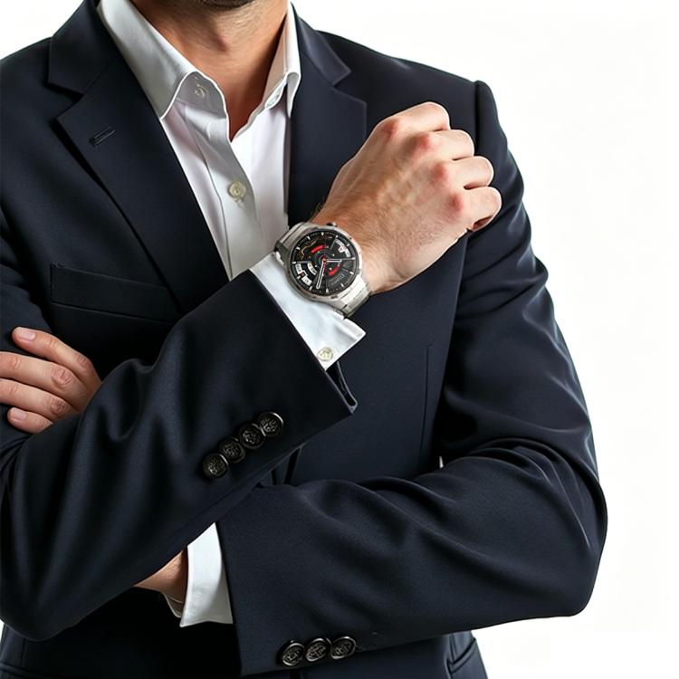 Cinturino per orologio in acciaio inossidabile con chiusura pieghevole a tre perline, For Huawei Watch Ultimate 2