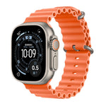 Cinturino per orologio in fluoroelastomero tinta unita color oceano, For Apple Watch 42mm / 41mm / 40mm / 38mm