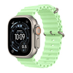 Cinturino per orologio in fluoroelastomero tinta unita color oceano, For Apple Watch 42mm / 41mm / 40mm / 38mm