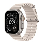 Cinturino per orologio in fluoroelastomero tinta unita color oceano, For Apple Watch 42mm / 41mm / 40mm / 38mm