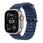 Cinturino per orologio in fluoroelastomero tinta unita color oceano, For Apple Watch 42mm / 41mm / 40mm / 38mm