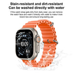 Cinturino per orologio in fluoroelastomero tinta unita color oceano, For Apple Watch 42mm / 41mm / 40mm / 38mm