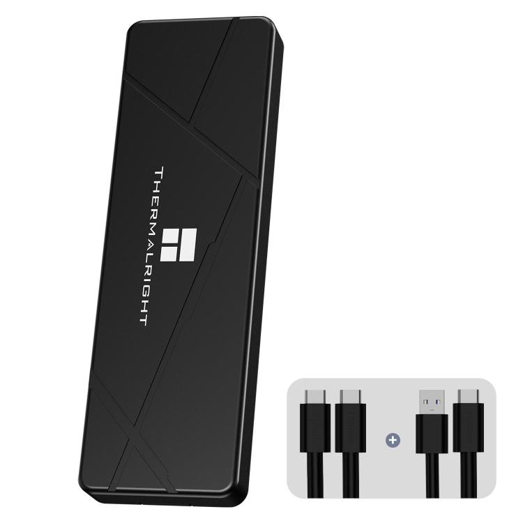 THERMALRIGHT HR-EB115 Box esterno per SSD M.2 NVMe/SATA a doppio protocollo con cavo da USB a Type-C e cavo da Type-C a Type-C., EB115 Dual Protocol Dual Cable