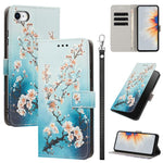 Custodia per telefono in ecopelle con motivo dipinto e cinturino, For iPhone 14 Pro Max, For iPhone 6 / 7 / 8, For iPhone 13 Pro Max