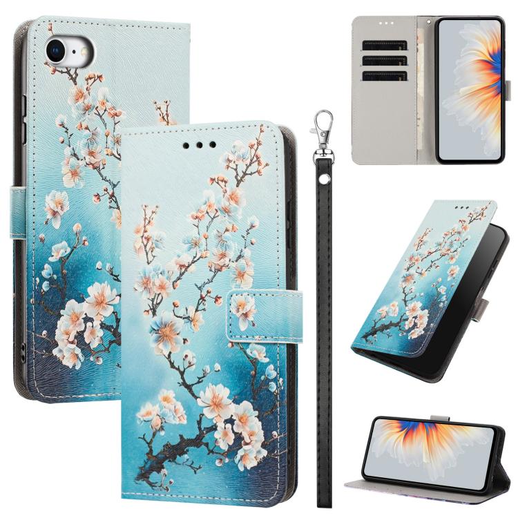Custodia per telefono in ecopelle con motivo dipinto e cinturino, For iPhone 14 Pro Max, For iPhone 6 / 7 / 8, For iPhone 13 Pro Max