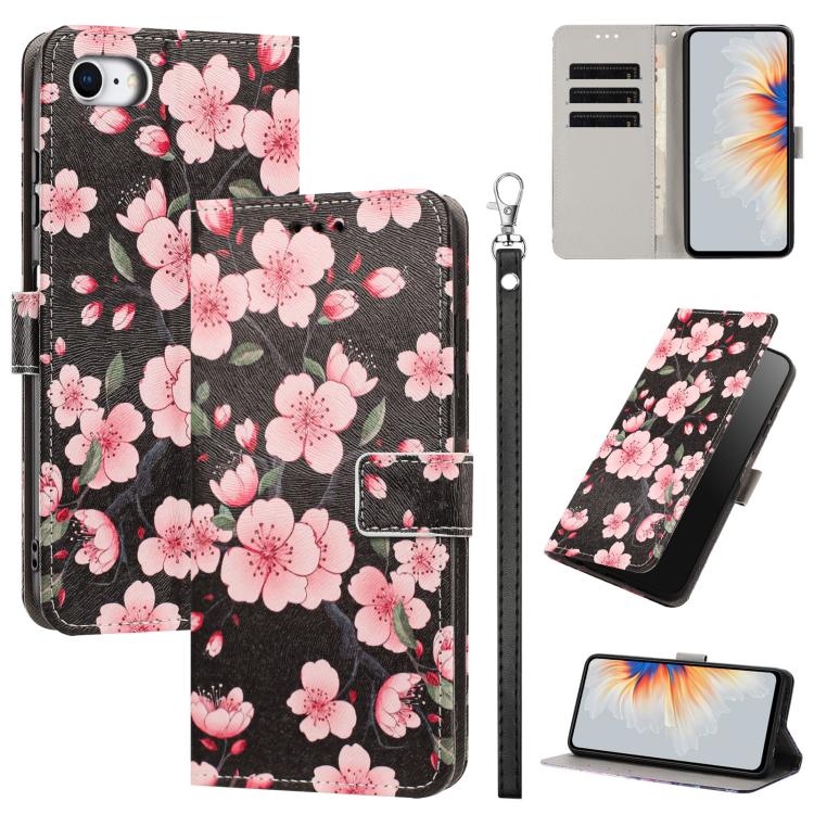 Custodia per telefono in ecopelle con motivo dipinto e cinturino, For iPhone 14 Pro Max, For iPhone 6 / 7 / 8, For iPhone 13 Pro Max