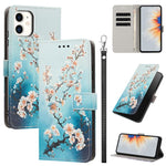 Custodia per telefono in ecopelle con motivo dipinto e cinturino, For iPhone 12 Pro Max, For iPhone 11 Pro Max, For iPhone 11
