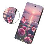 Custodia per telefono in ecopelle con motivo dipinto e cinturino, For iPhone 11 Pro, For iPhone X / XS, For iPhone XR
