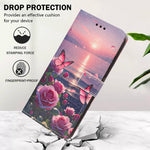 Custodia per telefono in ecopelle con motivo dipinto e cinturino, For iPhone 11 Pro, For iPhone X / XS, For iPhone XR