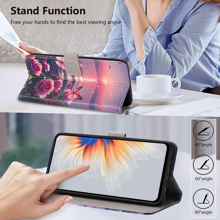 Custodia per telefono in ecopelle con motivo dipinto e cinturino, For iPhone 12 Pro Max, For iPhone 11 Pro Max, For iPhone 11