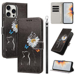 Custodia per telefono in ecopelle con motivo dipinto e cinturino, For iPhone 13 Pro, For iPhone 13 mini, For iPhone 12 Pro / 12