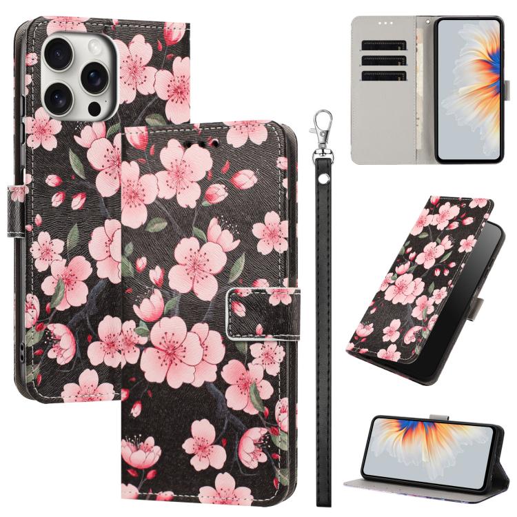 Custodia per telefono in ecopelle con motivo dipinto e cinturino, For iPhone 14 Pro Max, For iPhone 6 / 7 / 8, For iPhone 13 Pro Max