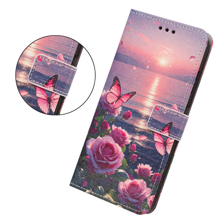 Custodia per telefono in ecopelle con motivo dipinto e cinturino, For iPhone 15, For iPhone 13 / 14, For iPhone 14 Pro