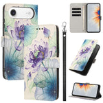 Custodia per telefono in ecopelle con motivo dipinto e cinturino, For iPhone 17, For iPhone Air, For iPhone 16 Pro Max