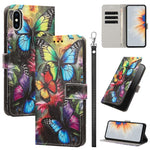 Custodia per telefono in ecopelle con motivo dipinto e cinturino, For iPhone 11 Pro, For iPhone X / XS, For iPhone XR