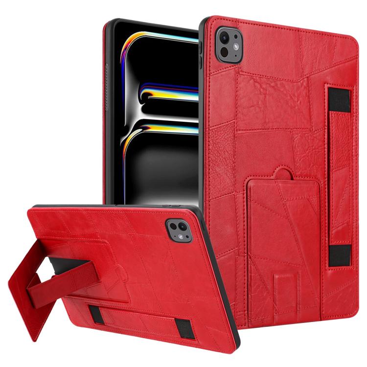 Cinturino da polso retrò in ecopelle con retro in pelle vegana e supporto per tablet., For iPad Air 13 2026 / 2025 / 2024, For iPad Air 2026 / 2025 / 2024, For iPad Pro 13 2025 / 2024, For iPad Pro 11 2025 / 2024