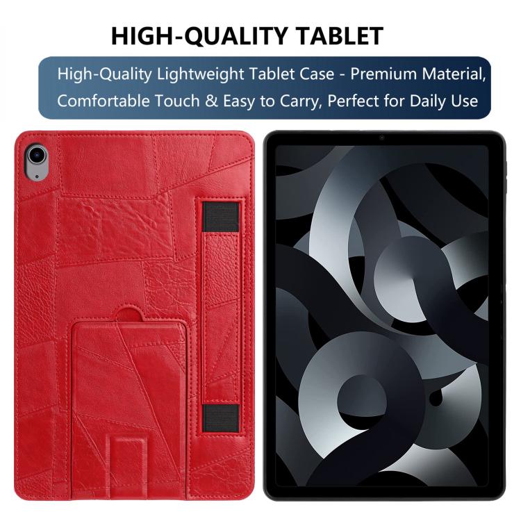 Cinturino da polso retrò in ecopelle con retro in pelle vegana e supporto per tablet., For iPad 2025 / 2022, For iPad mini 2024 / mini 6, For iPad 10.2 2021 / 10.5 2019, For iPad mini 5 / 4 / 3 / 2 / 1