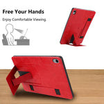 Cinturino da polso retrò in ecopelle con retro in pelle vegana e supporto per tablet., For iPad 2025 / 2022, For iPad mini 2024 / mini 6, For iPad 10.2 2021 / 10.5 2019, For iPad mini 5 / 4 / 3 / 2 / 1