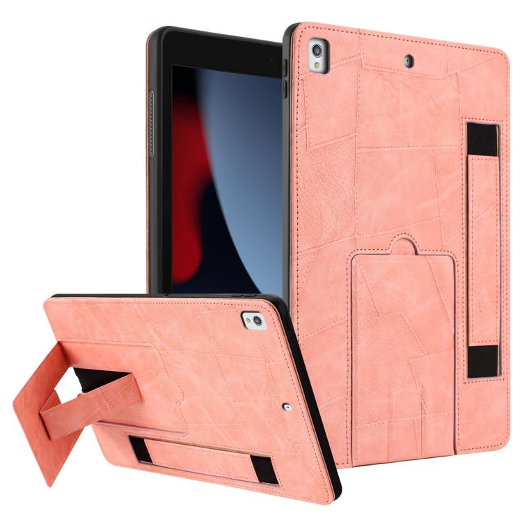 Cinturino da polso retrò in ecopelle con retro in pelle vegana e supporto per tablet., For iPad 2025 / 2022, For iPad mini 2024 / mini 6, For iPad 10.2 2021 / 10.5 2019, For iPad mini 5 / 4 / 3 / 2 / 1