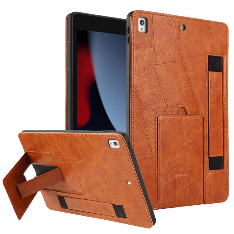 Cinturino da polso retrò in ecopelle con retro in pelle vegana e supporto per tablet., For iPad 2025 / 2022, For iPad mini 2024 / mini 6, For iPad 10.2 2021 / 10.5 2019, For iPad mini 5 / 4 / 3 / 2 / 1