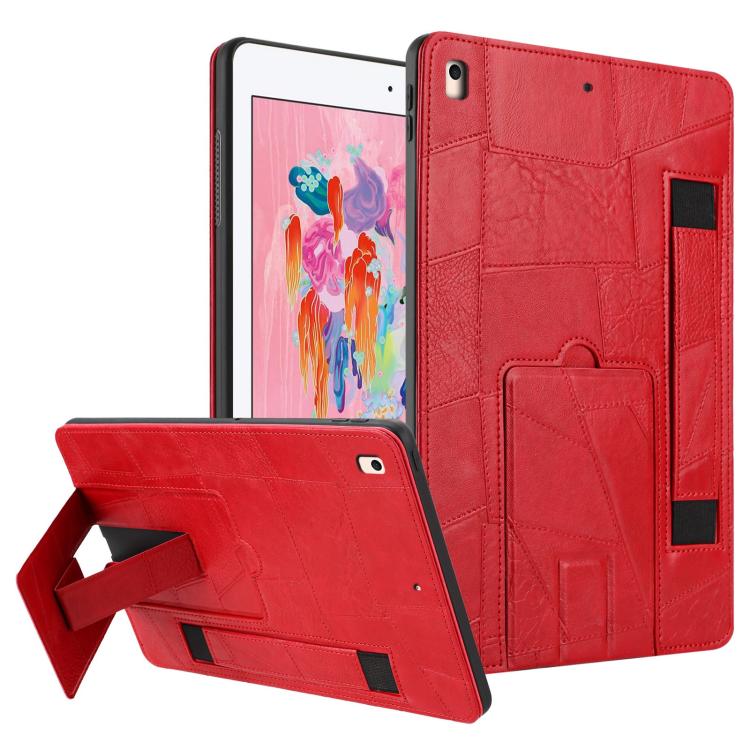 Cinturino da polso retrò in ecopelle con retro in pelle vegana e supporto per tablet., For iPad 9.7 2018 / 2017