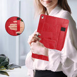 Cinturino da polso retrò in ecopelle con retro in pelle vegana e supporto per tablet., For iPad 9.7 2018 / 2017