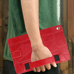 Cinturino da polso retrò in ecopelle con retro in pelle vegana e supporto per tablet., For iPad 9.7 2018 / 2017