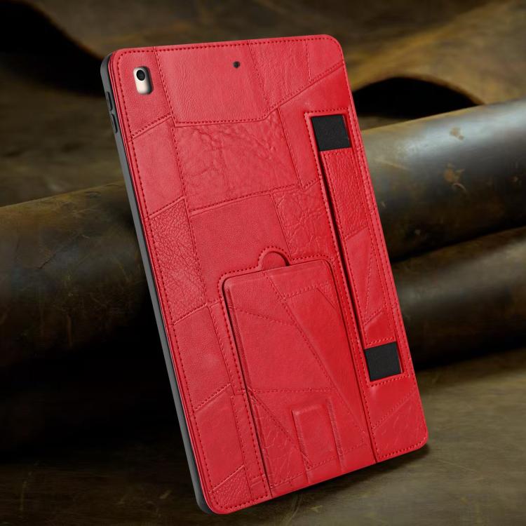 Cinturino da polso retrò in ecopelle con retro in pelle vegana e supporto per tablet., For iPad 9.7 2018 / 2017
