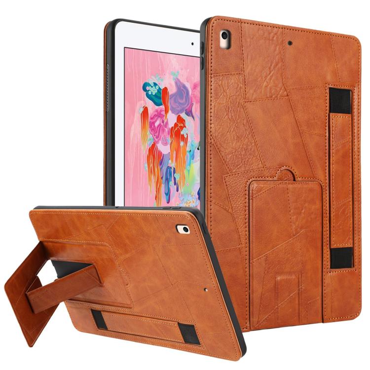 Cinturino da polso retrò in ecopelle con retro in pelle vegana e supporto per tablet., For iPad 9.7 2018 / 2017