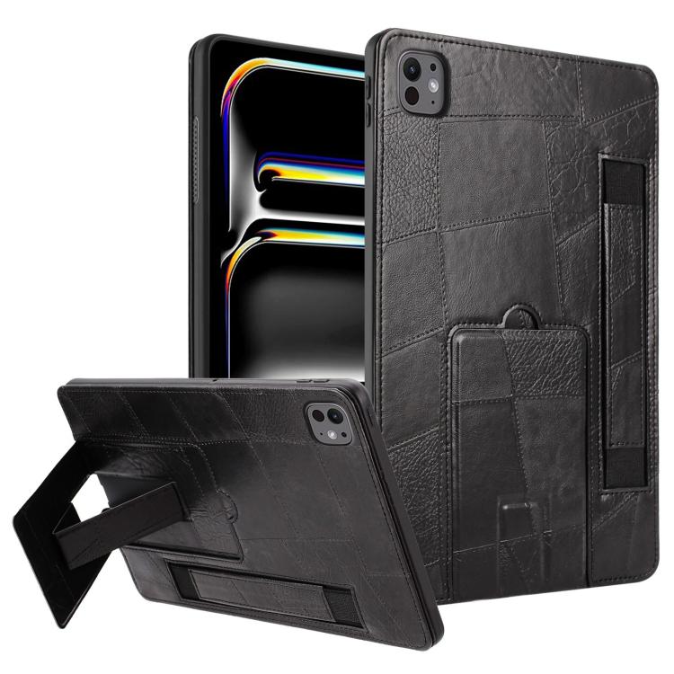 Cinturino da polso retrò in ecopelle con retro in pelle vegana e supporto per tablet., For iPad Air 13 2026 / 2025 / 2024, For iPad Air 2026 / 2025 / 2024, For iPad Pro 13 2025 / 2024, For iPad Pro 11 2025 / 2024
