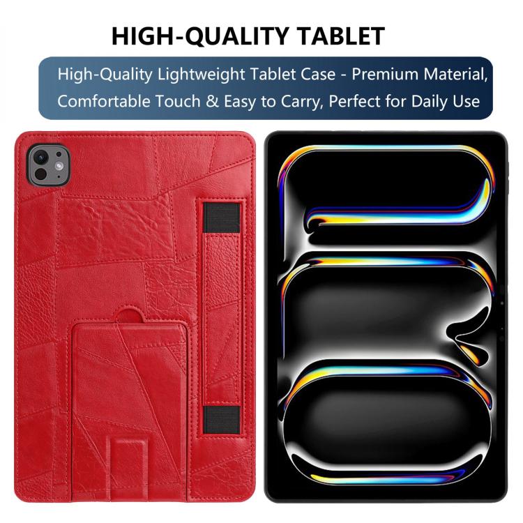 Cinturino da polso retrò in ecopelle con retro in pelle vegana e supporto per tablet., For iPad Air 13 2026 / 2025 / 2024, For iPad Air 2026 / 2025 / 2024, For iPad Pro 13 2025 / 2024, For iPad Pro 11 2025 / 2024