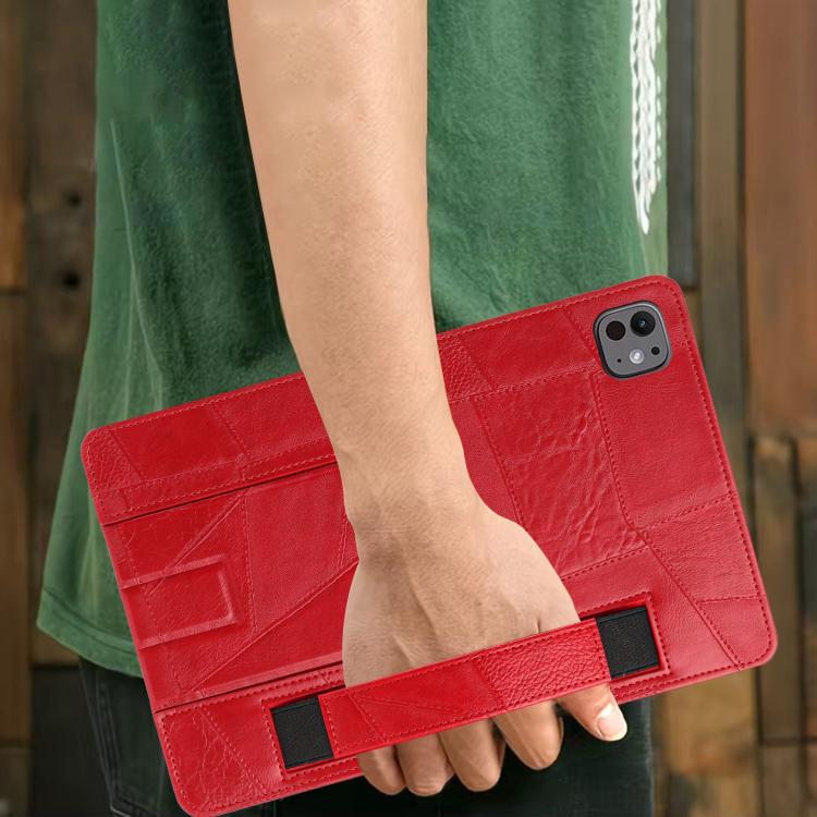 Cinturino da polso retrò in ecopelle con retro in pelle vegana e supporto per tablet., For iPad Air 13 2026 / 2025 / 2024, For iPad Air 2026 / 2025 / 2024, For iPad Pro 13 2025 / 2024, For iPad Pro 11 2025 / 2024