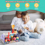 Gioco di ruolo interattivo genitore-figlio: crea un cono gelato fai-da-te e costruisci un negozio in un sacchetto.